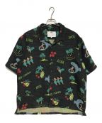 amokアモク）の古着「Aloha Jacquard Shirts」｜ブラック