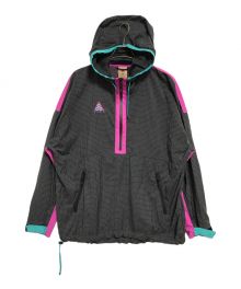 NIKE ACG（ナイキエージーシー）の古着「WOVEN HOOD ANORAK JACKET ANTHRACITE/HYPER MAGENTA」｜グレー×ピンク