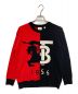 BURBERRY LONDON（バーバリーロンドン）の古着「Carver Two-Tone Intarsia Knit Jumper」｜レッド×ブラック