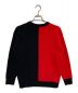 BURBERRY LONDON (バーバリーロンドン) Carver Two-Tone Intarsia Knit Jumper レッド×ブラック サイズ:S：36000円