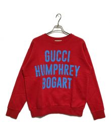 GUCCI（グッチ）の古着「Humphrey Bogart Print Rundhals-Sweatshirt」｜レッド