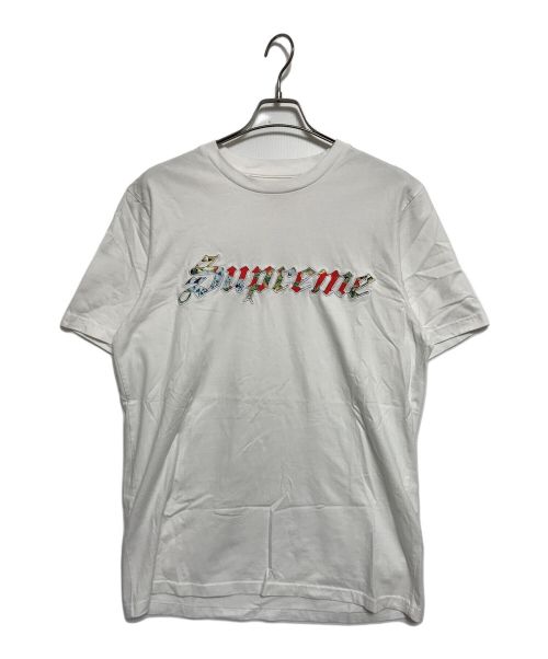 SUPREME（シュプリーム）Supreme (シュプリーム) Floral applique S/S TOP ホワイト サイズ:下記参照の古着・服飾アイテム