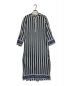 SZ Blockprints（エスゼットブロックプリント）の古着「別注 Isle Frock Thick Stripe Dress」｜ホワイト×ブルー