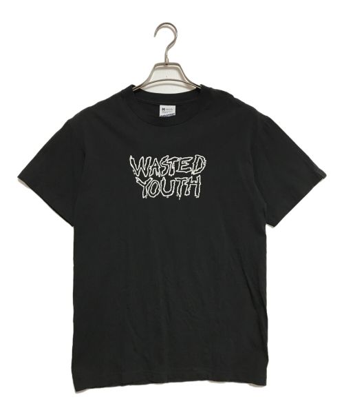 WASTED YOUTH（ウエステッド ユース）WASTED YOUTH (ウエステッド ユース) ploom (プルーム) プリントTシャツ ブラック サイズ:Mの古着・服飾アイテム