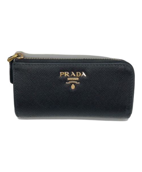 PRADA（プラダ）PRADA (プラダ) キーリング付きコインケース ブラックの古着・服飾アイテム