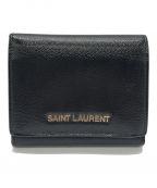 Saint Laurent Parisサンローランパリ）の古着「3つ折り財布」｜ブラック