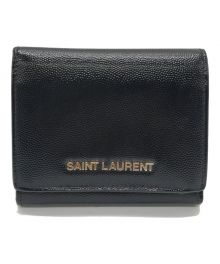 Saint Laurent Paris（サンローランパリ）の古着「3つ折り財布」｜ブラック