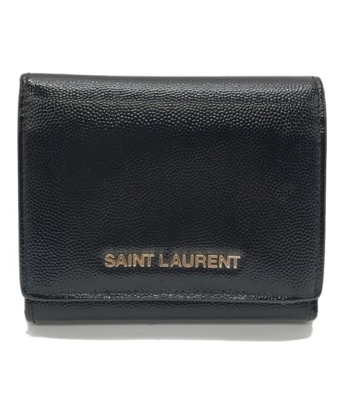 Saint Laurent Paris（サンローランパリ）Saint Laurent Paris (サンローランパリ) 3つ折り財布 ブラックの古着・服飾アイテム