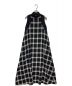 Louren（ローレン）の古着「stand collar check dress」｜ブラック×ホワイト