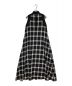 Louren (ローレン) stand collar check dress ブラック×ホワイト サイズ:S 未使用品：40000円