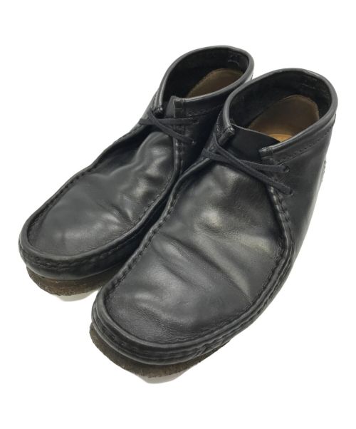 CLARKS（クラークス）CLARKS (クラークス) レザーワラビーブーツ ブラック サイズ:SIZE UK81/2の古着・服飾アイテム