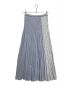 ADAWAS（アダワス）の古着「別注ORGANIC COTTON PLEATED SKIRTS」｜ホワイト×ブルー