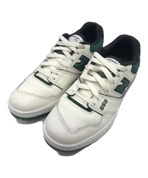 NEW BALANCE（ニューバランス）NEW BALANCE (ニューバランス) ローカットスニーカー ホワイト×グリーン サイズ:23cmの古着・服飾アイテム