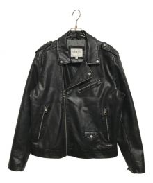 GUESS LOS ANGELES（ゲス）の古着「KEENE FAUX-SUEDE MOTO JACKET」｜ブラック