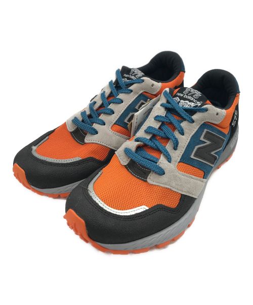 NEW BALANCE（ニューバランス）NEW BALANCE (ニューバランス) ローカットスニーカー ブルー×オレンジ サイズ:９　1/2の古着・服飾アイテム