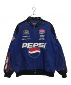 NASCAR JH Designナスカー JH デザイン）の古着「レーシングジャケット」｜ブルー×ブラック