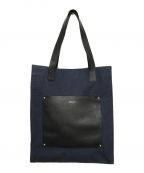 CULLNIクルニ）の古着「Leather Pocket Canvas Tote」