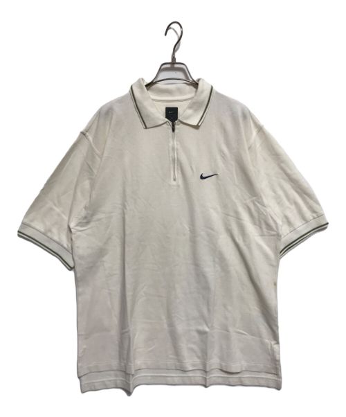 NIKE（ナイキ）NIKE (ナイキ) ハーフジップポロシャツ ホワイト サイズ:Mの古着・服飾アイテム