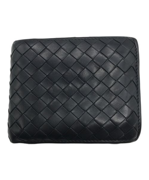 BOTTEGA VENETA（ボッテガベネタ）BOTTEGA VENETA (ボッテガベネタ) 2つ折り財布 ブラックの古着・服飾アイテム