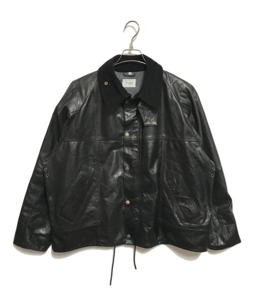 yoused（ユーズド）yoused (ユーズド) Leather Drivers JKT ブラック サイズ:1（下記参照）の古着・服飾アイテム