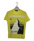 DSQUARED2ディースクエアード）の古着「プリントTシャツ」｜イエロー