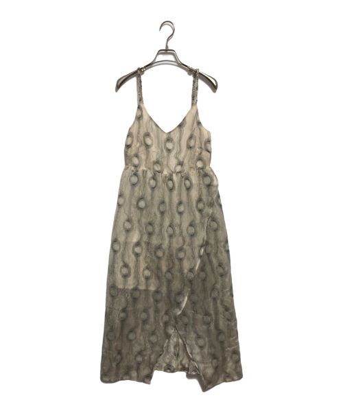 Lautashi（ラウタシー）Lautashi (ラウタシー) Moon jacquard camisole dress ベージュ サイズ:1の古着・服飾アイテム