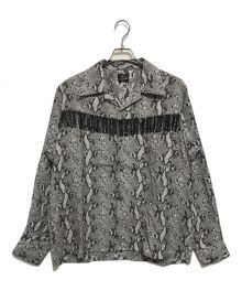 Needles（ニードルズ）の古着「Fringe One-Up Shirt - Python Jq. / Purple」｜グレー