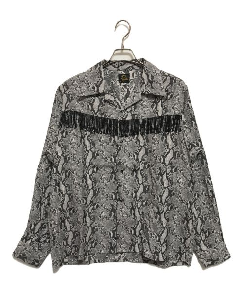 Needles（ニードルズ）Needles (ニードルズ) Fringe One-Up Shirt - Python Jq. / Purple グレー サイズ:Mの古着・服飾アイテム