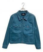 stussyステューシー）の古着「OVERDYED GRAGE JACKET」｜グリーン