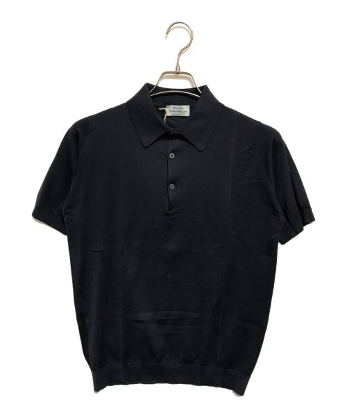 JOHN SMEDLEY（ジョンスメドレー）JOHN SMEDLEY (ジョンスメドレー) ハーフスリーブニットポロ ネイビー サイズ:Lの古着・服飾アイテム