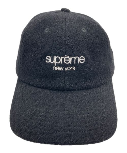 SUPREME（シュプリーム）Supreme (シュプリーム) Harris Tweed (ハリスツイード) TWEED CLASSIC LOGO 6 PANEL ブラックの古着・服飾アイテム