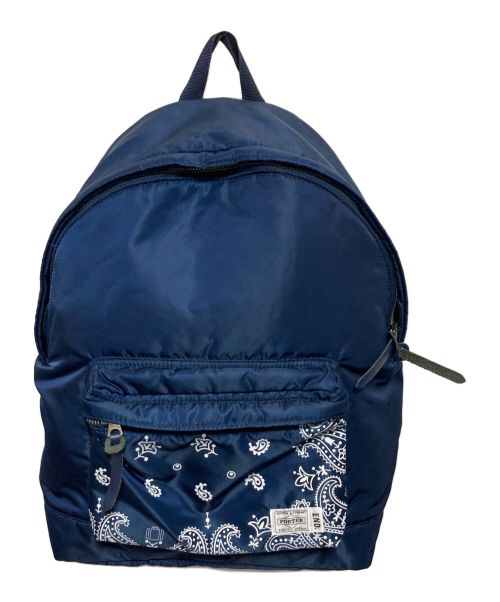 PORTER（ポーター）PORTER (ポーター) end. (エンド) BANDANA DAY PACK ネイビー×ホワイトの古着・服飾アイテム