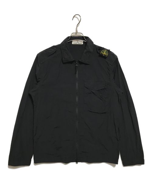 STONE ISLAND（ストーンアイランド）STONE ISLAND (ストーンアイランド) Naslan Light Over Shirt Nylon Jacket ブラック サイズ:Mの古着・服飾アイテム