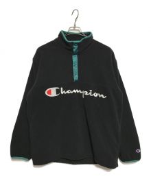 Champion×X-LARGE（チャンピオン×エックスラージ）の古着「フリースジャケット」｜ブラック×グリーン