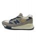 NEW BALANCE (ニューバランス) ローカットスニーカー グレー×ネイビー サイズ:US6：12000円