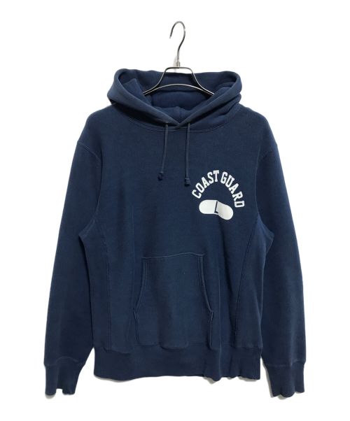 Champion（チャンピオン）Champion (チャンピオン) 復刻REVERSE WEAVEプルオーバーパーカー ネイビー サイズ:Lの古着・服飾アイテム