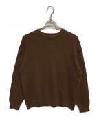 JOURNAL STANDARD HOME STEADジャーナルスタンダードホームステッド）の古着「TWSIT RIB COTTON CREW KNIT」｜ブラウン