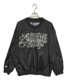 Majestic（マジェスティック）の古着「CLASSIC LOGO NYLON PULLOVER JACKET」｜ブラック