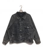 ADRERアドラー）の古着「13.5oz vintage over denim jacket」｜ブラック