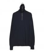 JIL SANDER+ジルサンダープラス）の古着「ハーフジップリブハイネックニット」｜ネイビー