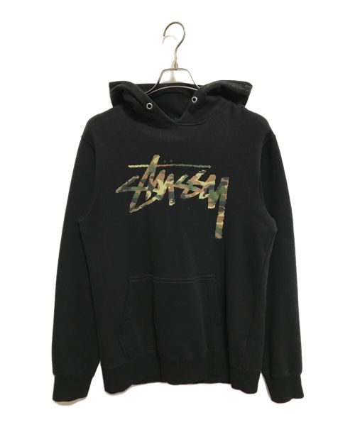 stussy（ステューシー）stussy (ステューシー) プルオーバーパーカー ブラック サイズ:Mの古着・服飾アイテム