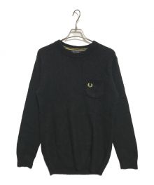 FRED PERRY（フレッドペリー）の古着「クルーネックニット」｜ブラック