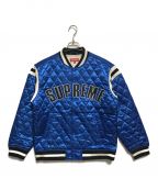 SUPREMEシュプリーム）の古着「Quilted Satin Varsity Jacket」｜ブルー