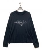 GIVENCHYジバンシィ）の古着「ブランドロゴ タロット ルーズ フィットコットンTシャツ」｜ブラック