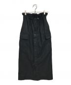 SACRAサクラ）の古着「VINTAGE COTTON BACKSATIN SKIRT」｜ブラック