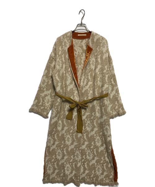 ne quittez pas（ヌキテパ）ne quittez pas (ヌキテパ) Wool Jacquard Coat ベージュ サイズ:なしの古着・服飾アイテム