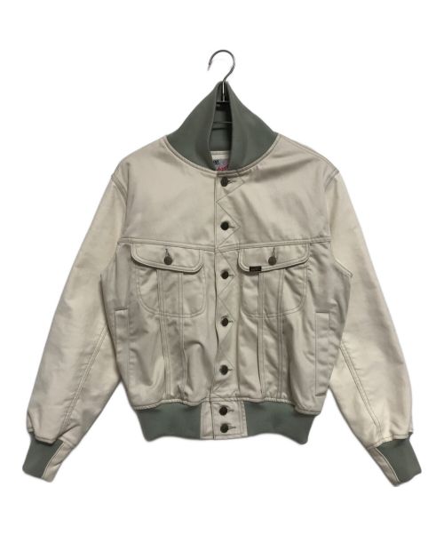 LEE（リー）LEE (リー) AWARD JACKET グリーン×ホワイト サイズ:Sの古着・服飾アイテム