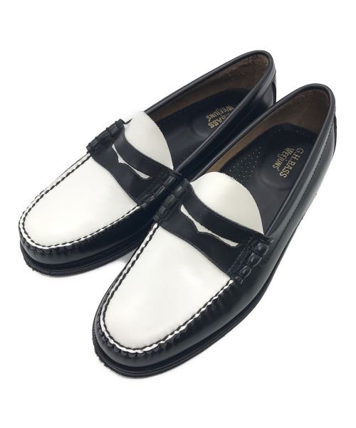 G.H.BASS（ジーエイチバス）G.H.BASS (ジーエイチバス) LARSON MOC PENNY LOAFER ホワイト×ブラック サイズ:SIZE 7/8/41の古着・服飾アイテム