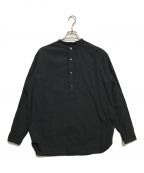 Graphpaperグラフペーパー）の古着「Broad Band Collar Shirt」｜ブラック