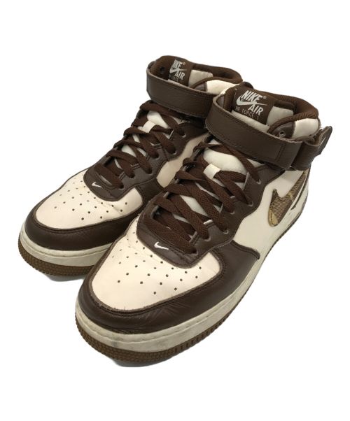 NIKE（ナイキ）NIKE (ナイキ) LX NIKE AIR FORCE 1 MID '07 ブラウン×アイボリー サイズ:26.5ｃｍの古着・服飾アイテム